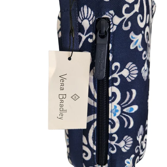 NEW Vera Bradley Water Bottle Crossbody Gym Travel Bag Steel Blue Medallion - Picture 4 of 12